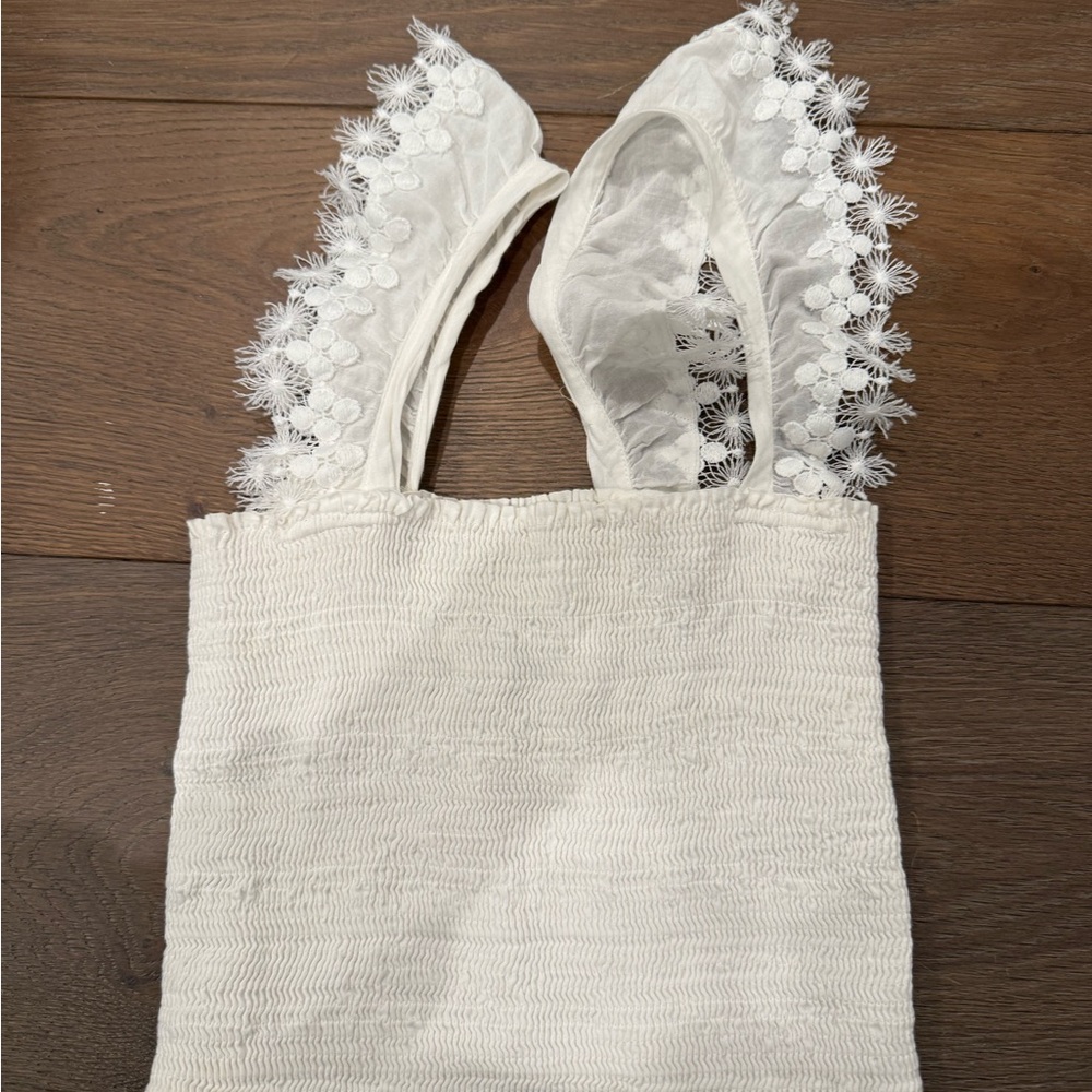 White Lace Strap Top